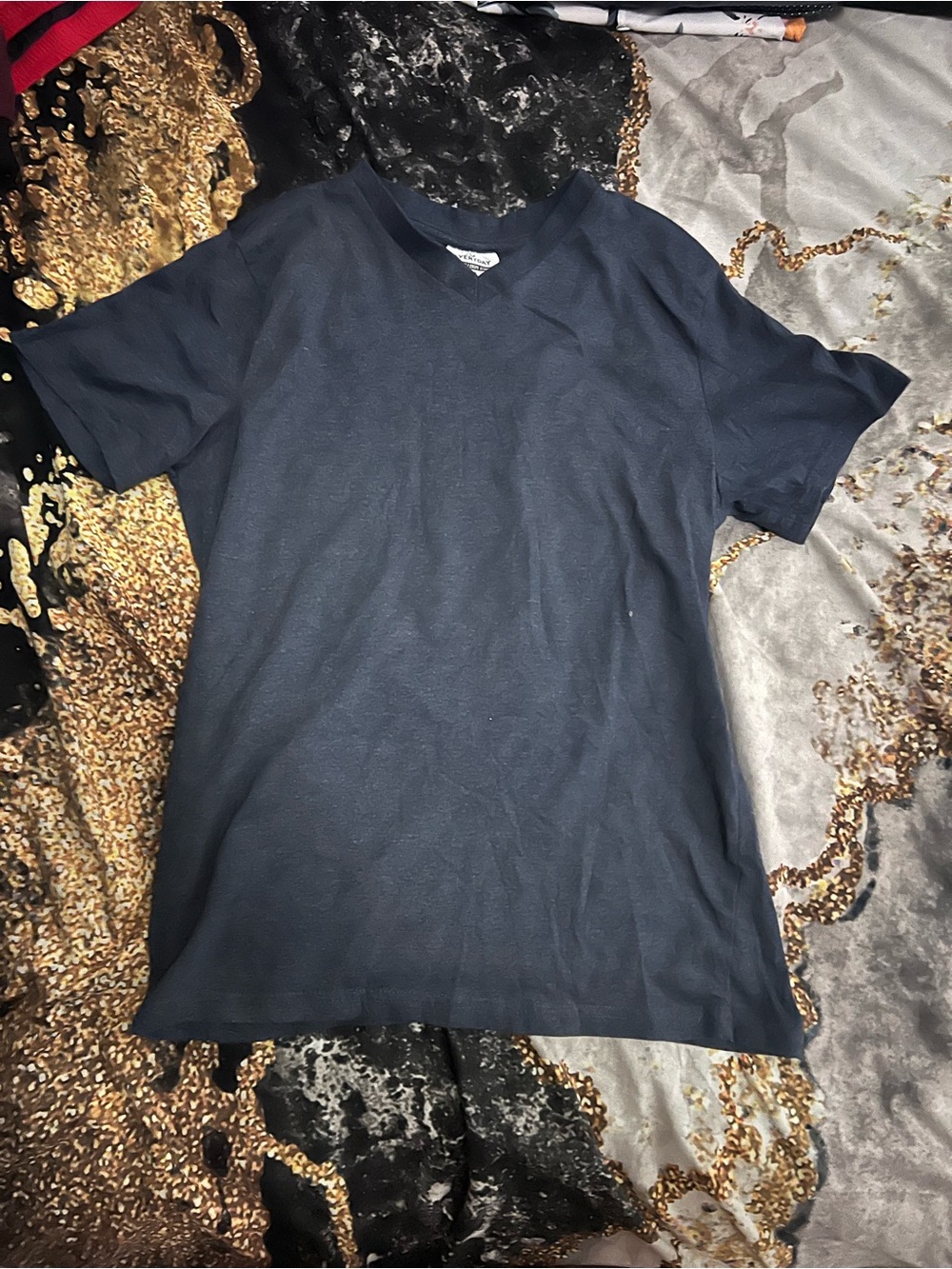 Men's Navy V-Neck T-Shirt
